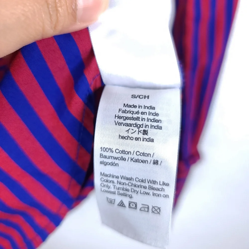 J.CREW Ruffle-Trim Tuxedo Shirt In Stripe